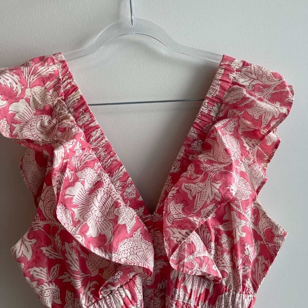 Madison Matthew Floral Pink and White Ruffle Dress - Picture 2 of 9